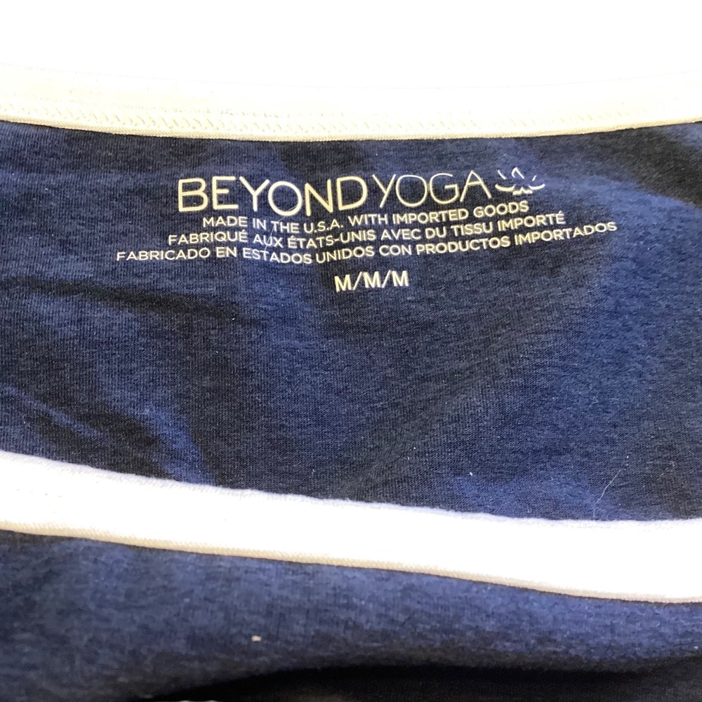 Beyond Yoga Navy White Set Crop Tank Medium & Leggings Small Gym Athleisure EUC - Picture 15 of 16